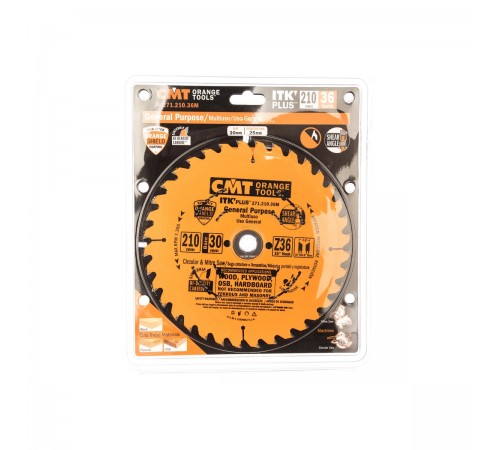 271.210.36M Диск пильный CMT 210*30(+25)*1.8/1.2 15° 10° ATB + 8° SHEAR Z=36
