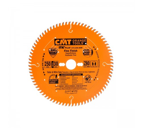 273.250.80М Диск пильный CMT 250х30х2,4/1,6 12° 10° ATB + 8° SHEAR Z=80
