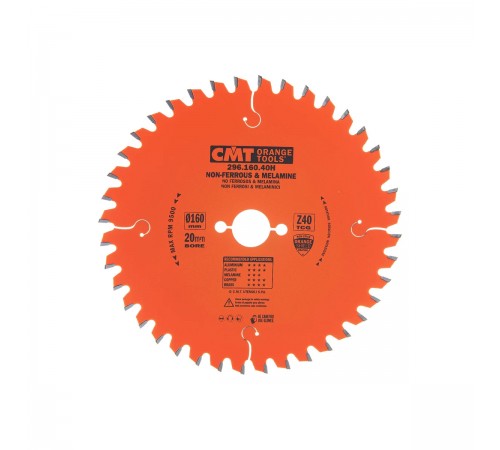 296.160.40H Диск пильный CMT 160x20x2,2/1,6 -6° TCG Z=40