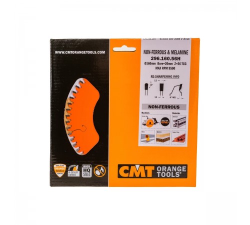 296.160.56H Диск пильный CMT 160x20x2,2/1,6 -6° TCG Z=56