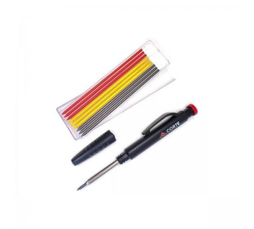 Карандаш строительный механический CORTE AUTO PENCIL SET #2 с компл. из 9 запас. стержней APS02