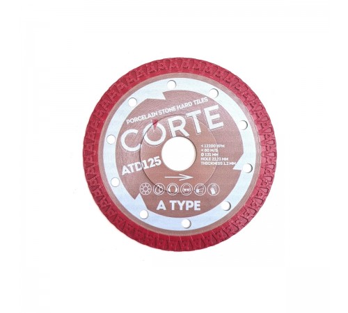 Диск алмазный CORTE A TYPE для УШМ 22,2мм 125х1,2х10мм ATD125