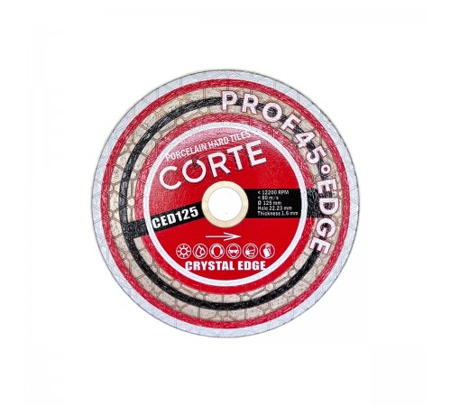 Диск алмазный CORTE CRYSTAL для УШМ 22,2мм 125х1,6х25мм CED125