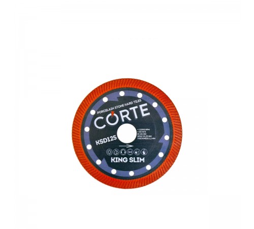 Диск алмазный CORTE KING SLIM для УШМ 22,2мм 125х1,1х10мм KSD125
