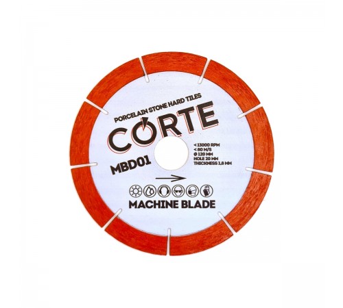 Диск алмазный CORTE MACHINE BLADE 1 для станков 120х1,8х20мм MBD01