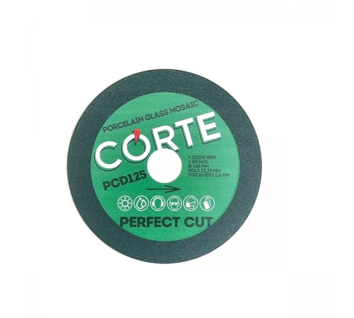 Диск алмазный CORTE PERFECT CUT для УШМ 22,2мм 125х1,6х15мм PCD125