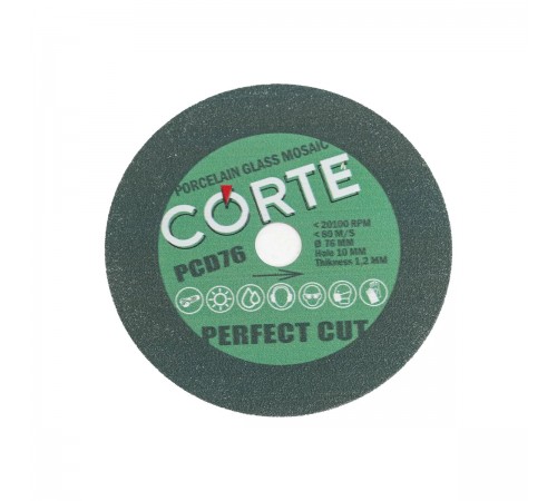 Диск алмазный CORTE PERFECT для МИНИ УШМ 10мм 76х1,2х10мм PCD76