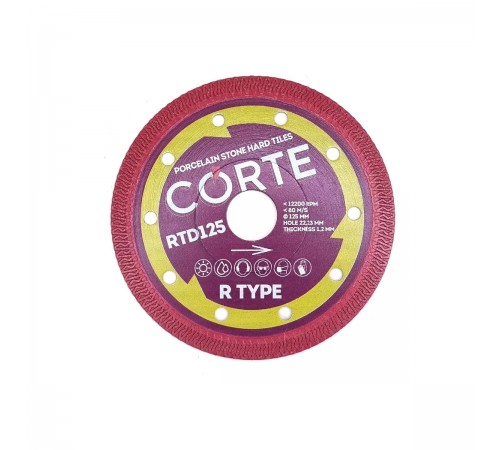 Диск алмазный CORTE R TYPE для УШМ 22,2мм 125х1,2х10мм RTD125