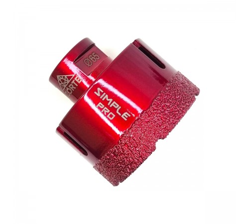 Коронка алмазная CORTE SIMPLE PRO для УШМ М14 65мм SPB65