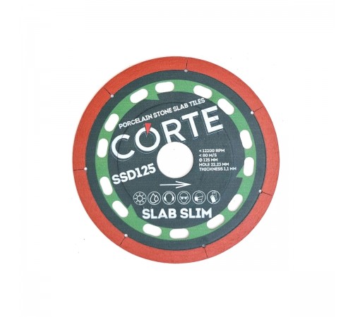 Диск алмазный CORTE SLAB SLIM для УШМ 22,2мм 125х1,1х10мм SSD125