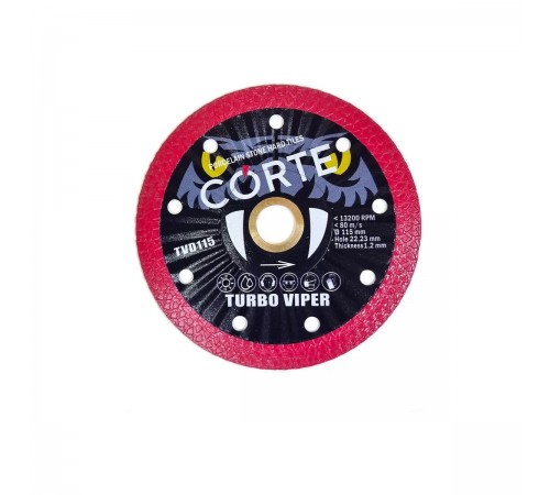 Диск алмазный CORTE TURBO VIPER для УШМ 22,2мм 115х1,2х10мм TVD115