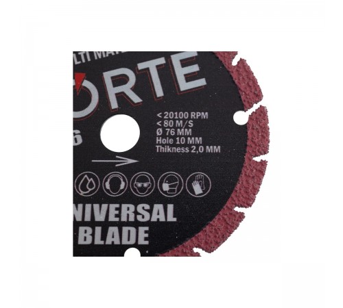 Диск алмазный CORTE UNIVERSAL для МИНИ УШМ 10мм 76х2х5мм UBD76