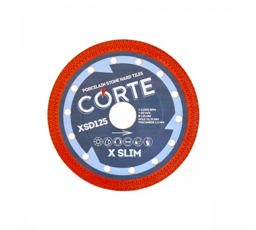 Диск алмазный CORTE X SLIM для УШМ 22,2мм 125х1,2х10мм XSD125