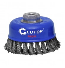 82-521 Щетка для УШМ Cutop Profi М14, тип Чашка,0,5мм,75мм,крученая витая проволока