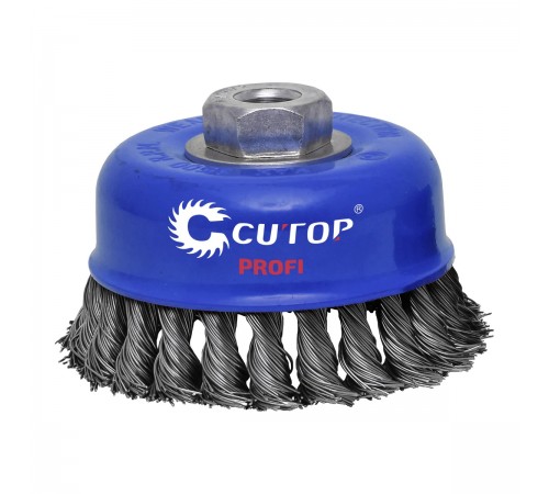 82-521 Щетка для УШМ Cutop Profi М14, тип Чашка,0,5мм,75мм,крученая витая проволока