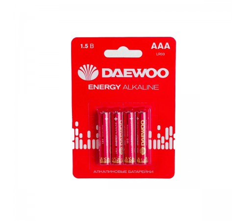 5029903 Элемент питания алкалиновый DAEWOO Energy Alkaline 2021 AAA/LR03 BL-4 1.5B