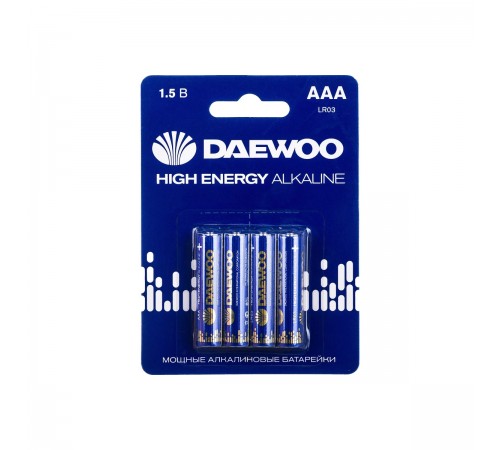 5030381 Элемент питания алкалиновый DAEWOO High Energy Alkaline 2021 AAA/LR03 BL-4 1.5B