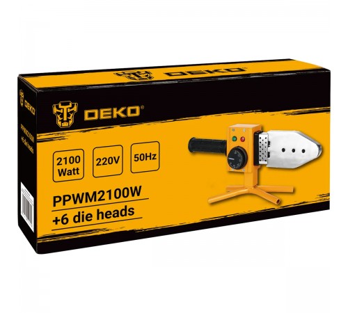 063-4249 Сварочный аппарат DEKO PPWM 2100 W для полипропиленовых труб 6 насадки