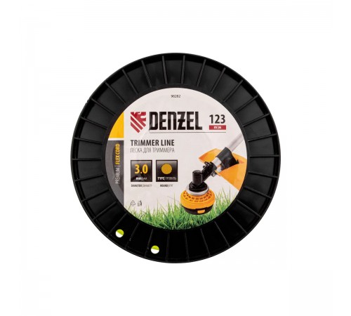 96282 Леска для триммера Denzel FLEX CORD круглая 3,0ммх123м на  DIN катушке