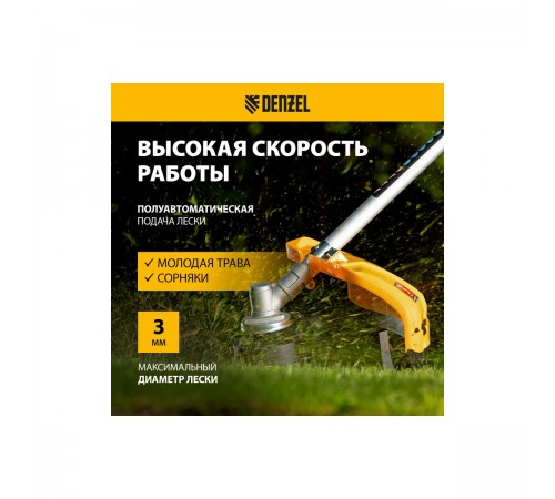 96395 Катушка триммер Denzel гайка М10х1,25L, М12х1,5L, гайка М12х1,75L полуавтомат