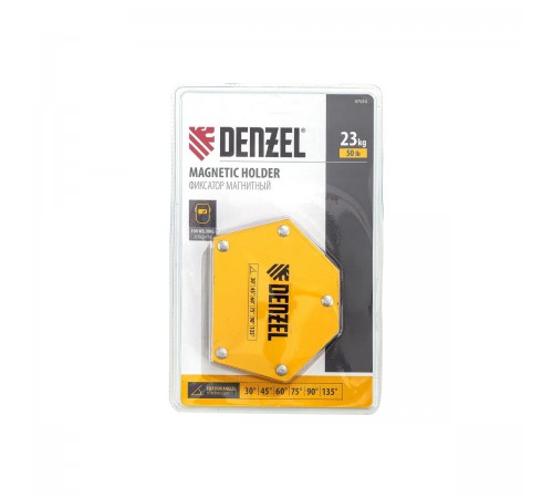 97554 Фиксатор магнитный Denzel для сварочных работ, усилие 50LB, 30х45х60х75х90х135 град