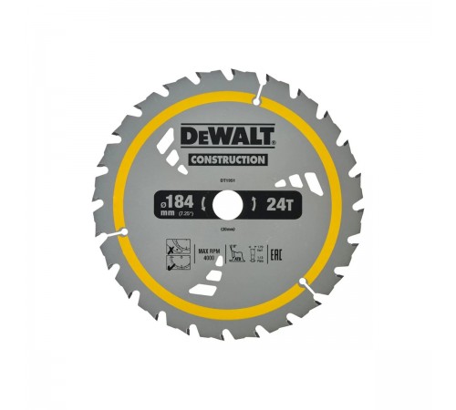 DT 1951 Диск пильный DeWalt184х20х24
