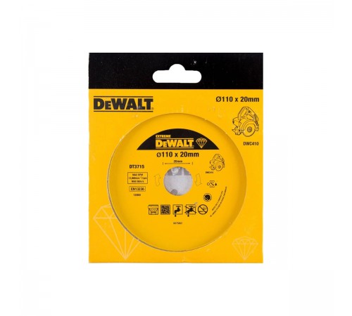 DT 3715 Диск алмазный DeWALT 110х20,0мм