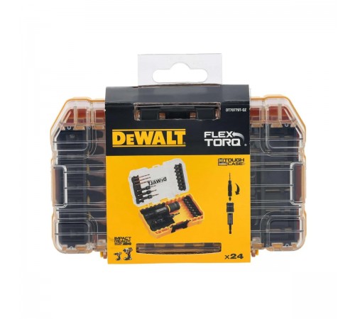 Набор DeWalt с механизмом быстрой смены Flip and Drive, 23 элемента в прочном футляре DT70779T-QZ