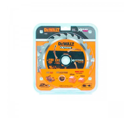 DT99562-QZ Диск пильный DeWalt FlexVolt 190/30 24 ATB +25°