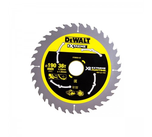 DT99563-QZ Диск пильный DeWalt FlexVolt 190/30 36 ATB +25°