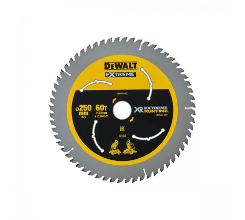 DT99573-QZ Диск пильный DeWalt XR 250mm x 30mm 60T CSB