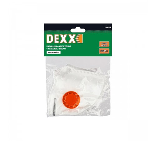 11102_z01 Полумаска фильтрующая DEXX класс защиты FFP1 с клапаном выдоха