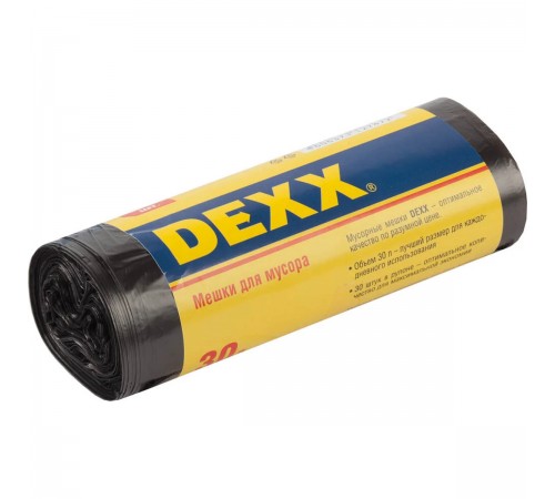 39150-30 Мешки для мусора "DEXX", черные 30л, 30шт