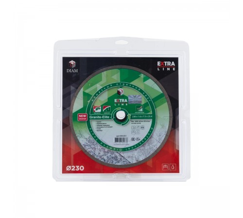 000201 Диск алмазный DIAM 1A1R GRANITE-ELITE 230*25.4 мм сплошной