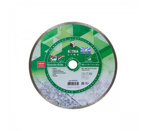 000202 Круг алмазный DIAM  1A1R GRANITE-ELITE 250x1,6x7,5х25,4