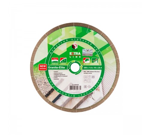 000705 Круг алмазный DIAM 1A1R GRANITE-ELITE 250*25,4мм сплошной