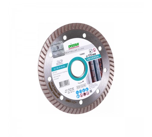 10215129010 Диск алмазный DISTAR Bestseller Universal 1A1R Turbo 125x2,2x22,2