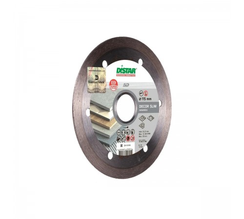 11115427009 Диск алмазный DISTAR Decor Slim 1A1R 115x1,2x22,2