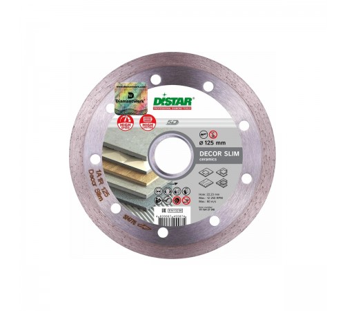 11115427010 Диск алмазный DISTAR Decor Slim 1A1R 125*1,2*22,2
