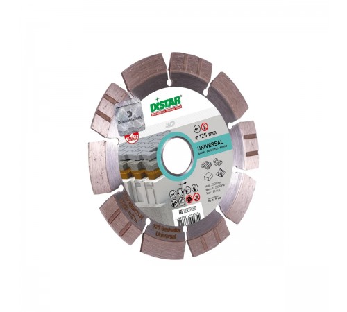 14315129010 Диск алмазный DISTAR Bestseller Universal 1A1RSS-C3-H 125x2,2x22,2