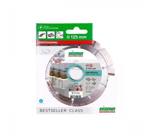 14315129010 Диск алмазный DISTAR Bestseller Universal 1A1RSS-C3-H 125x2,2x22,2