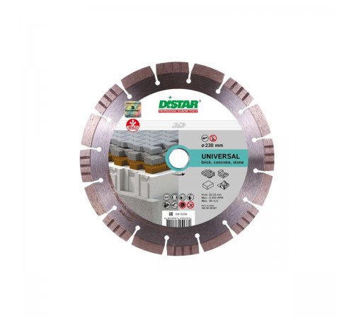 14315129017 Диск алмазный DISTAR Bestseller Universal 1A1RSS/C3-H 232x2,6x22,2
