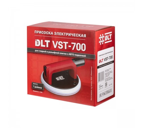 Присоска электрическая DLT VST-700 для гладкой и рельефной плитки с АВТО подкачкой, арт. 1272