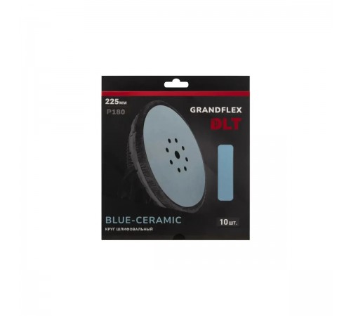 3001 Круг шлифовальный DLT GrandFlex BLUE-CERAMIC, P180, 225мм, 10шт. в упаковке