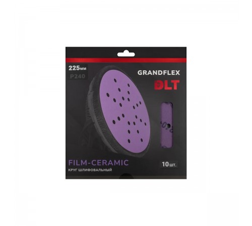 3010 Круг шлифовальный DLT GrandFlex FILM-CERAMIC, P240, 225мм, 10шт. в упаковке