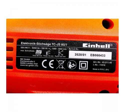 Лобзик Einhell TC-JS 80/1