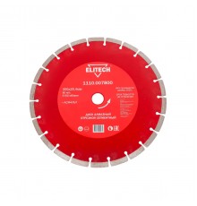 Диск алмазный ELITECH 300х25,4 асфальт 1110.007800