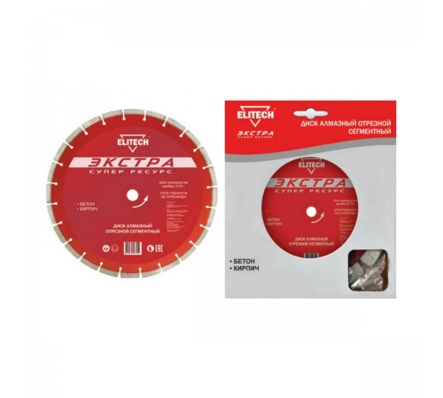 Диск алмазный ELITECH 400х25,4 бетон 1110.008900