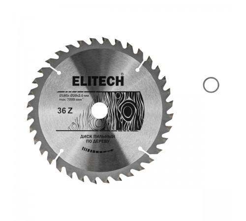 1820.053600 Диск пильный ELITECH 185х20/16х36
