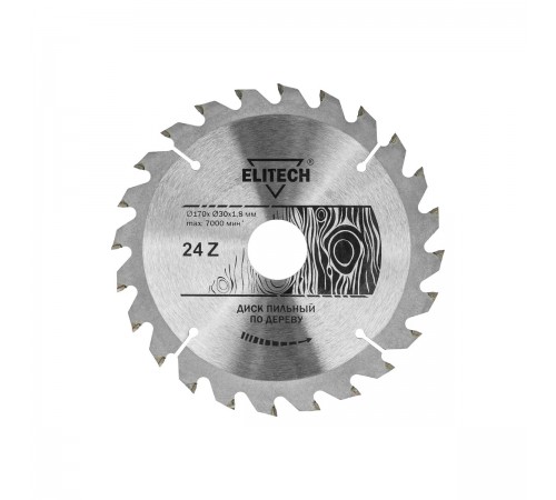 1820.054000 Диск пильный ELITECH 170х30x24